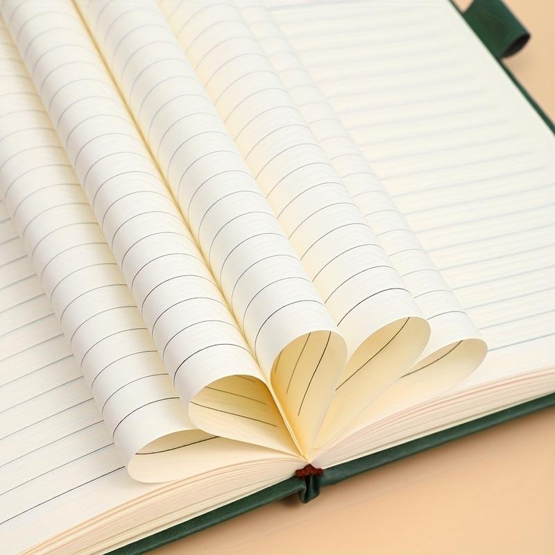 Vintage A5 Leather-Look Notebook, Soft Cover with Bookmark, Ideal for Business Meetings and College Students, Durable Design