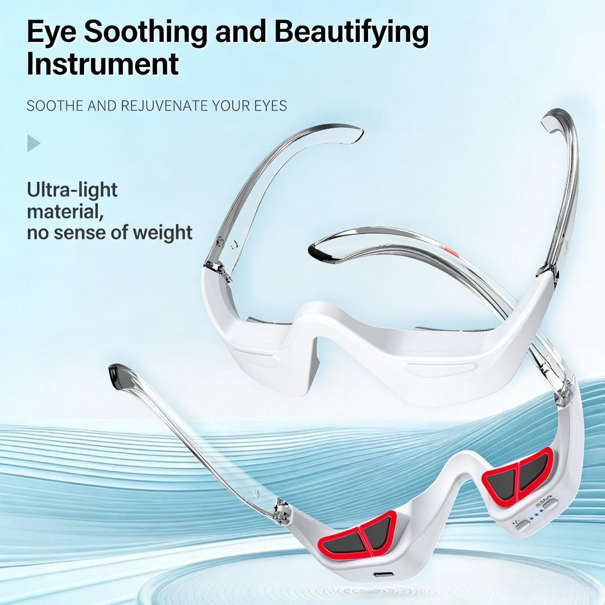 Eye Therapy Device, Microcurrent Eye Massager, Lightweight Mask for Puffiness, Dark Circles, Swelling, Wrinkles, Fine Lines