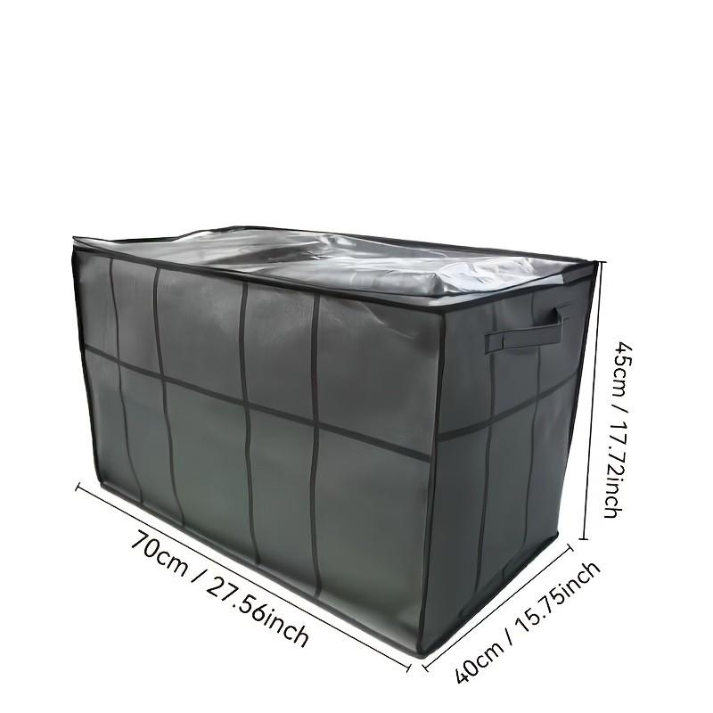 Large Capacity Zippered Storage Box, Mesh Organizer for Clothes, Bedding, Luggage, Travel, Space-Saving Design, Moving Bag, Closet Organizer