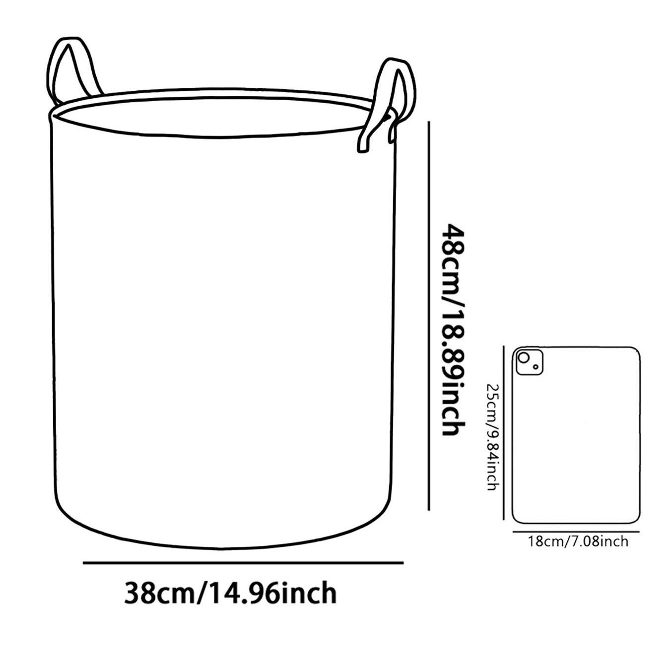 Castle Print Laundry Basket with Handle, Durable Halloween Home Foldable Dirty Clothes Storage, Large Capacity Toy Organizer