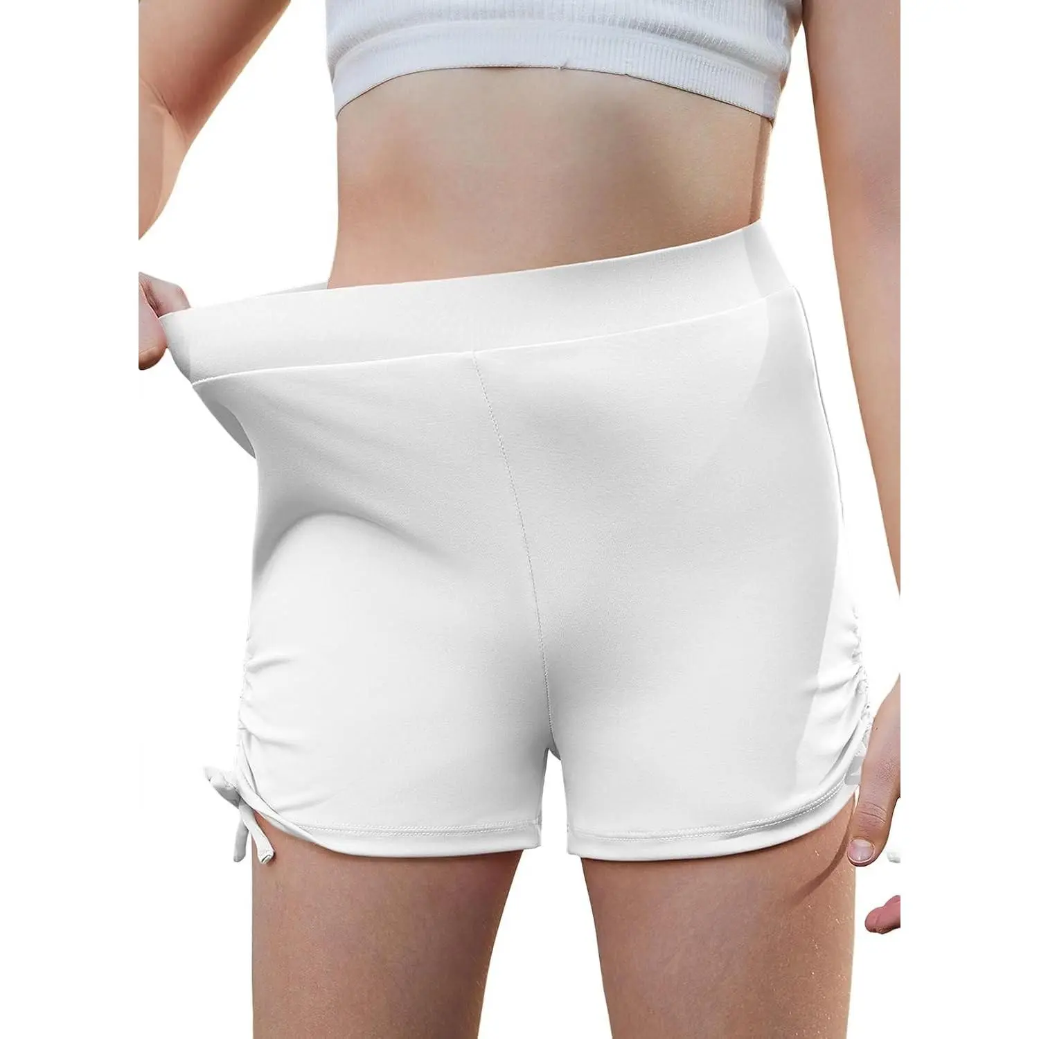 Tween Girls 2026 Athletic Shorts Kids High Waist Drawstring Short Comfy Gymnastics Shorts Size 6-15 Years
