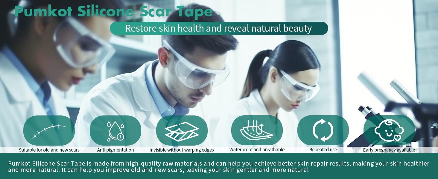 Scar Removal Silicone Tape 3M Roll (1.6 x 120) for Keloids, Surgical Scars C-Section & Burn Healing