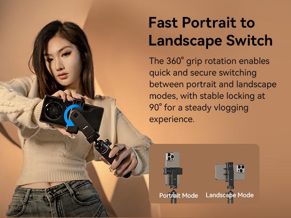 SmallRig Phone Tripod Mount, Anti-Pinch Smartphone Holder, Phone Clamp with 2 Cold Shoe Mounts, Vertical and Horizontal Phone Clip Tripod Attachment, for iPhone, Samsung 4366