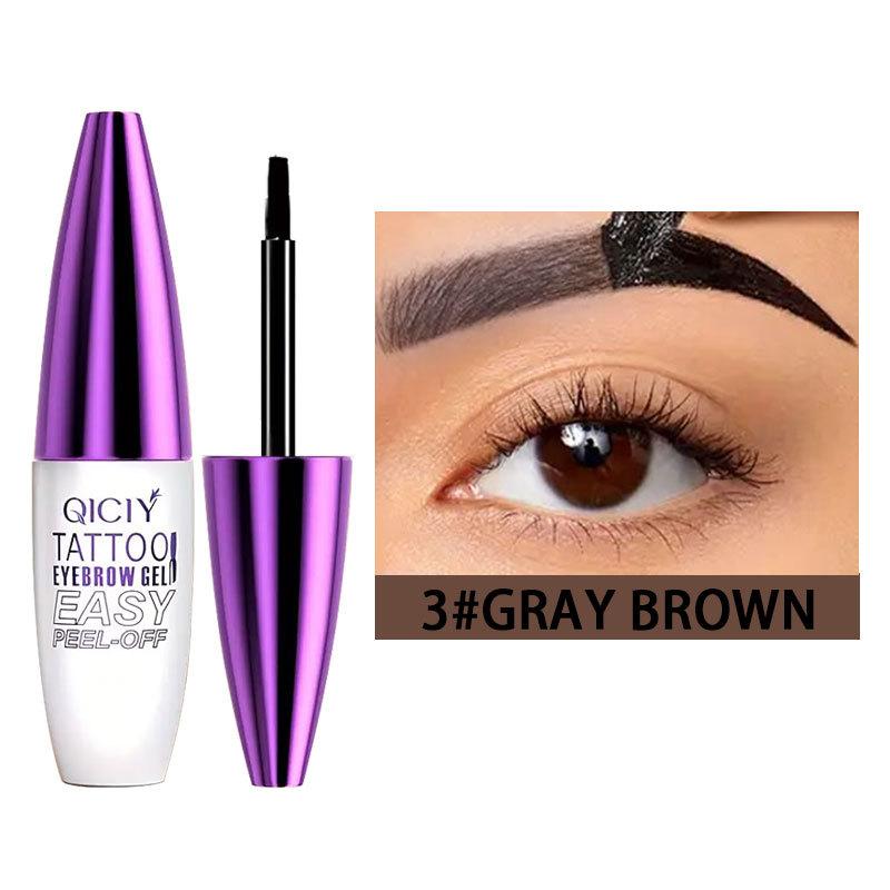 Easy Peel Eyebrow Gel - waterproof andsweatproof, long-lasting black or brown tattoocolor, film-forming, coverage, creates eyebrowtattoo effect, suitable for all skin types makeup color Tech 01 Cosmetic eyebrowtint