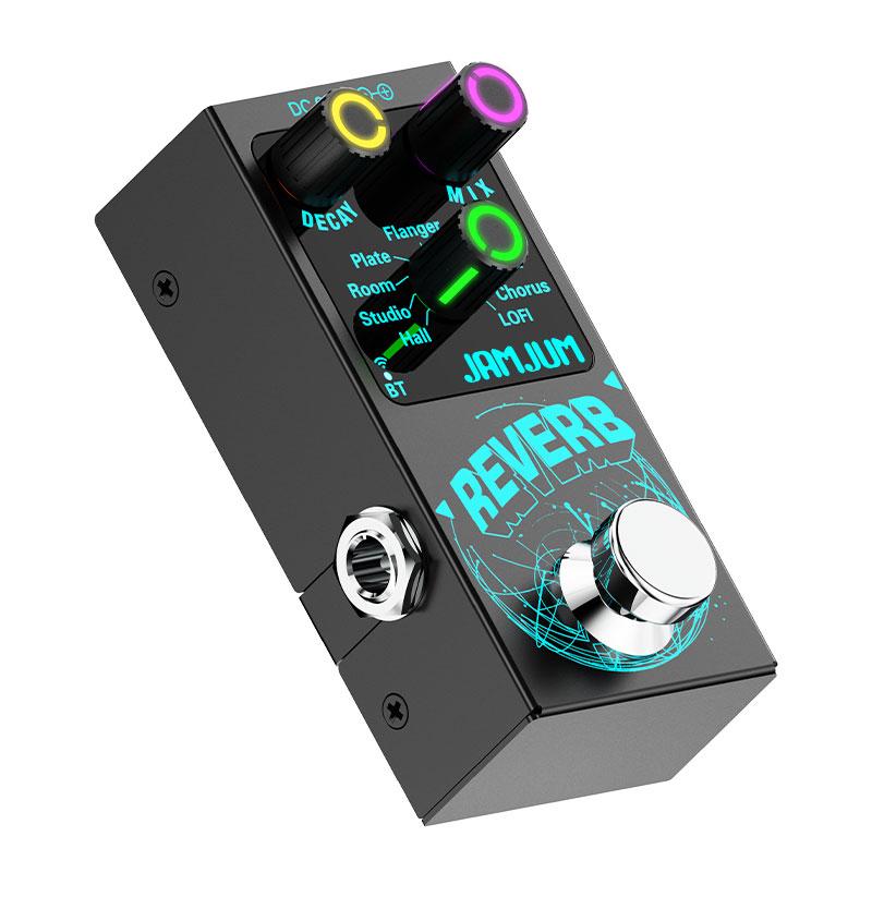 JAMJUM Reverb Effect Pedal for Guitar, 9 Effects, Battery-Free, Compact Size Ideal for Musicians Holiday gift, Guitar Pedals