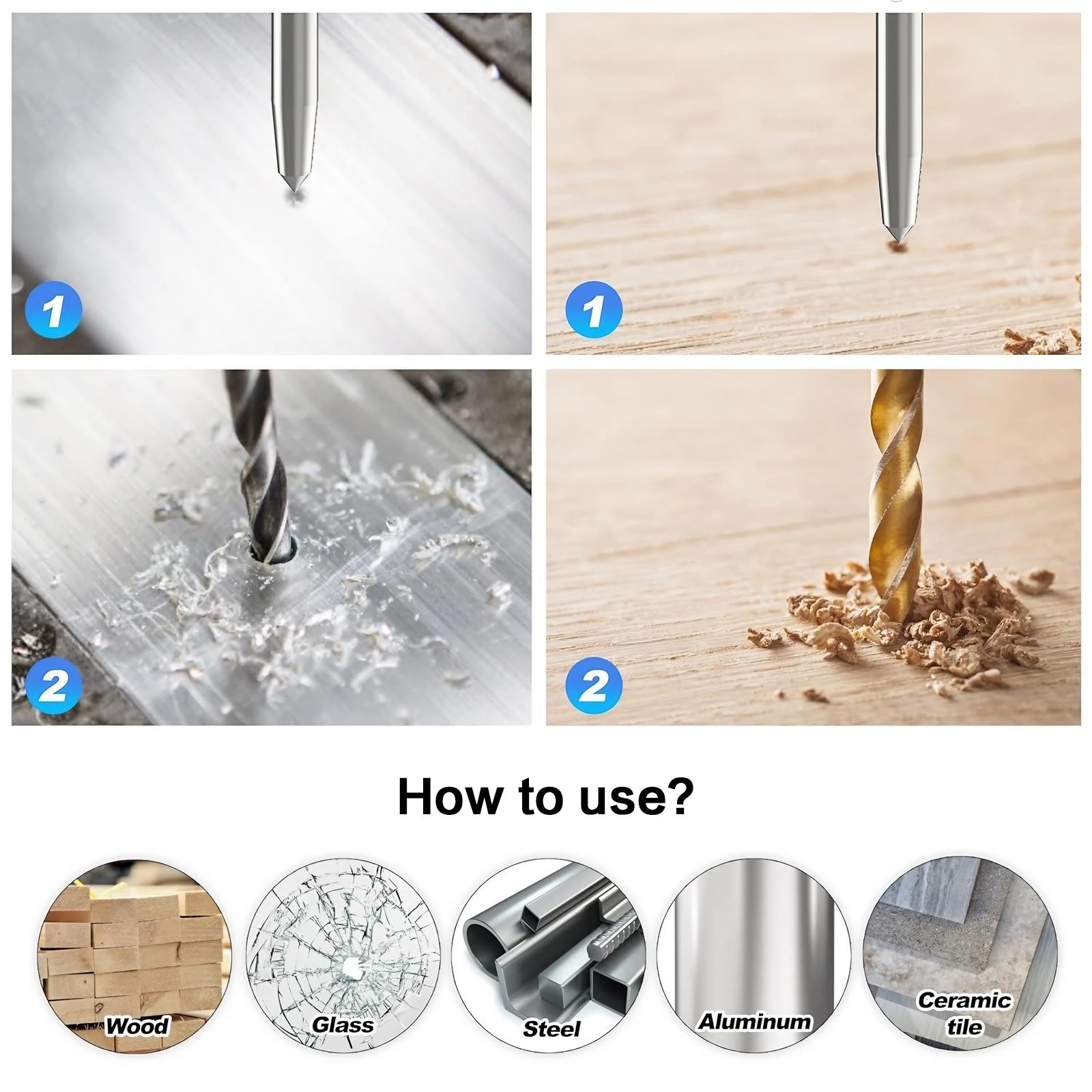 Industrial-Grade Automatic Center Punch Kit, Precision Metal Drilling Tool, Portable Impact Punch Set for Auto Repair & Home Toolbox, Emergency Glass Breaker & Hardware Maintenance.