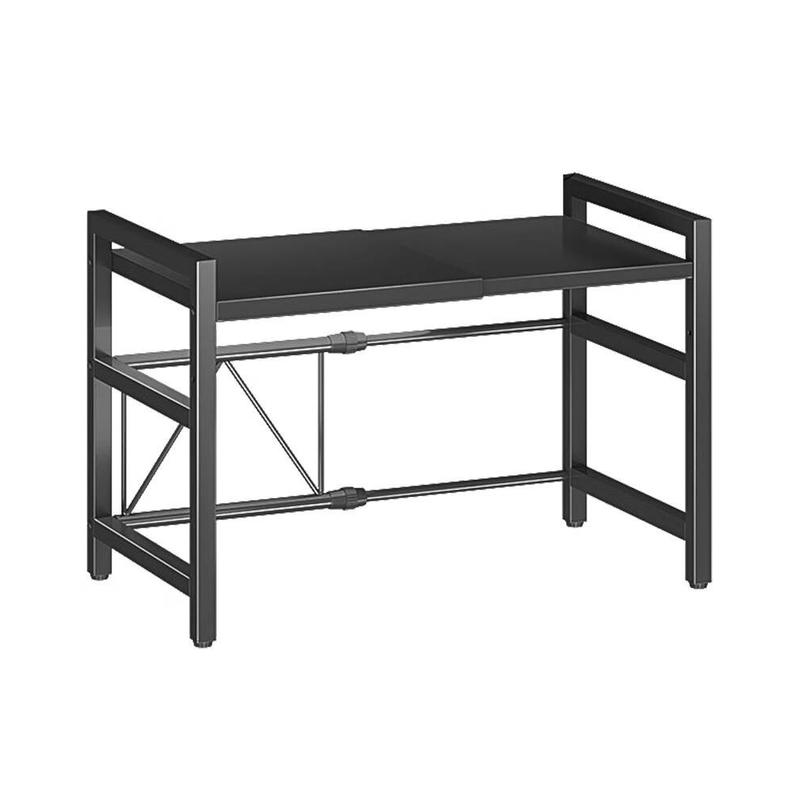 Extendable Metal Microwave Rack, Vertical Countertop Organizer, for Toaster/Air Fryer/Rice Cooker, Easy to Install, Space-Saving Kitchen Appliance Storage Rack