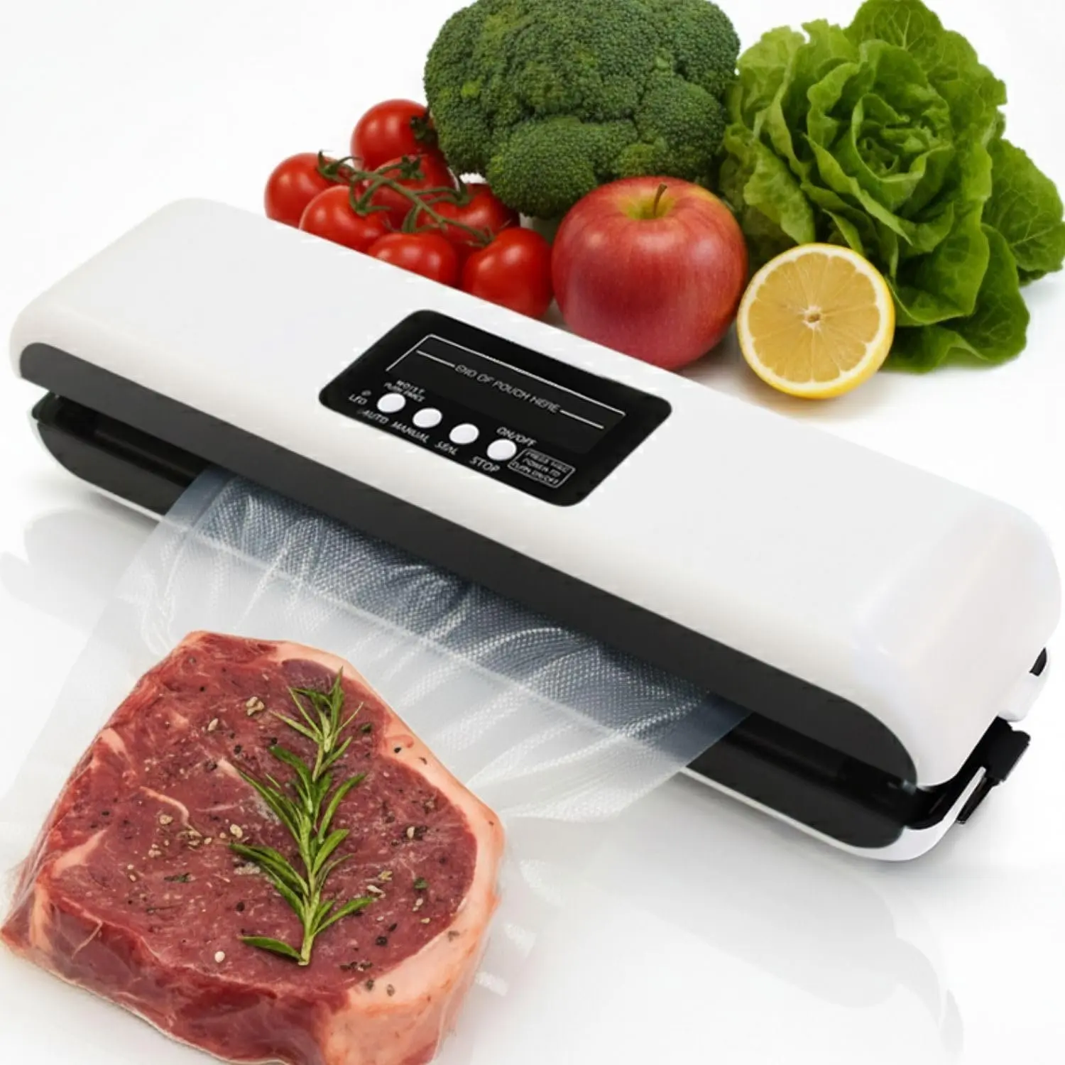 Automatic Vacuum Sealer Machine, Cordless  Preserver with 85Kpa Suction & Pulse Mode, Durable  Chamber, Includes 20  Sealer Bags