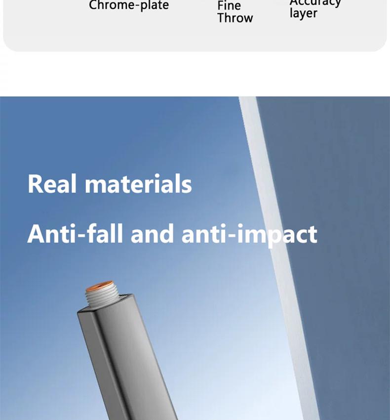 5.9-inch super large panel handheld showerhead features four water modes. It provides a powerful water flow that envelops your entire body and comes with a bracket and a 59in‘ soft hose, silver and gray