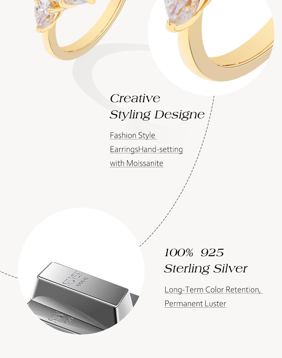 Luxury Style 3CT Marquise Shape  D Color VVS1 Synthetic Moissanite Ring  for Women Wedding Engagement Fine Jewelry R197