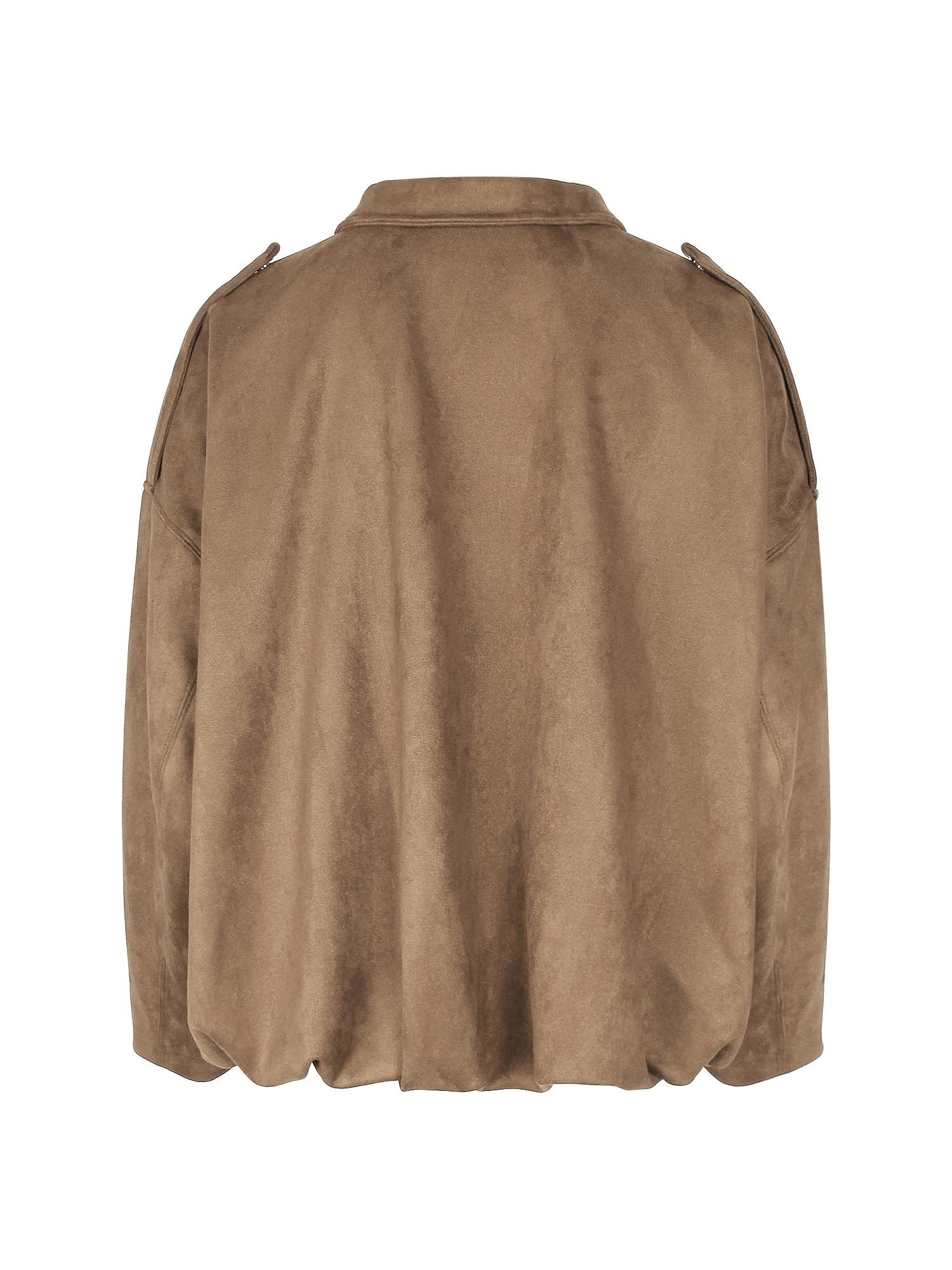 Women Solid Fall Winter Long Sleeve Loose Jacket Ladies Daily Casual Outfit Vintage Coat