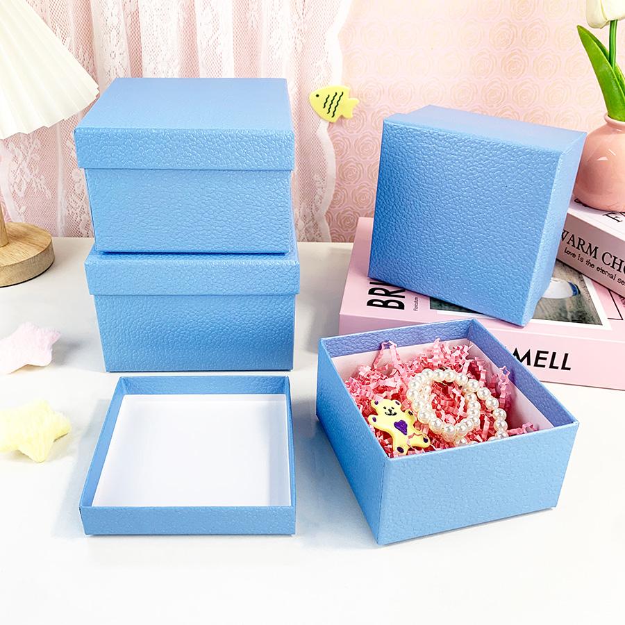 4pcs Square Special Paper Gift Box Set, Nested Packaging Boxes, Home Decor Storage, Valentine's Day, Birthday, Mother's Day, Graduation Gifts