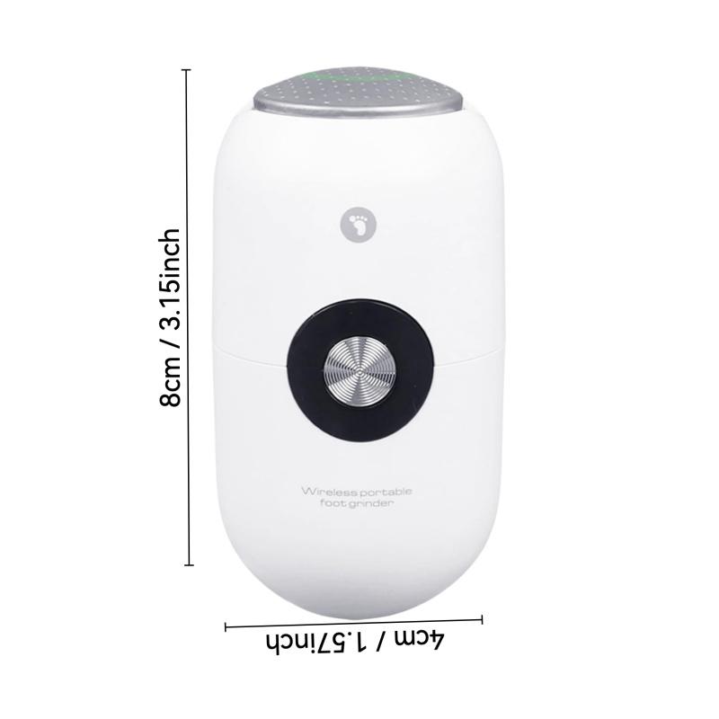 Electric Foot Callus Remover Grinder - Rechargeable Pedicure Tools Callus Remover for Feet Foot Scrubber File Foot Care with 3 Speeds 2 Stainless Nail Art Nail Cutics Cleansing White Manicure Set Long Lasting Salon Water Proof Cleanser