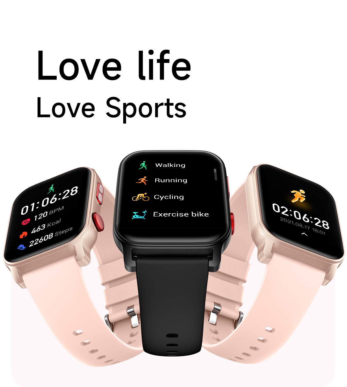 Smart Watch for Men and Women with Call/Message Reminder, Smart Watch 1.83 Inch Touch Screen, Fitness Watch Heart Rate/Sleep/Calorie/Step Monitor, Emergency Flashlight, Activity Tracker for Android iOS