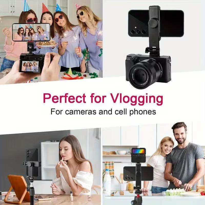 Phone holder with Cold Shoe Mount, Camera Hot Shoe UniversalCell Adapter Support Free AdjustmentJoints,Phone Tripod Mount for iphone17 Pro/MAX,for Samsung Galaxy and Other Phones Accessories Smartphone(Android Cellphone)#Easter Day