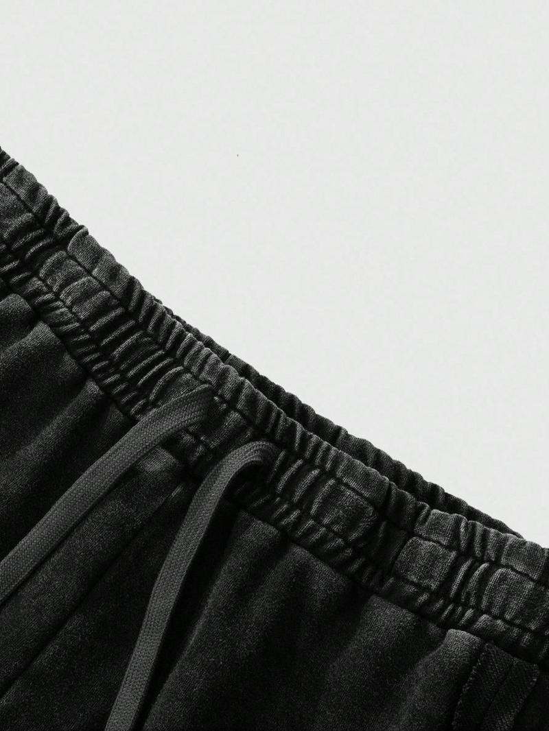 Unisex Gothic Street Style Wide Leg Pants, Dark Angel Cross Graphic Casual Long Pants, Pure Cotton Fitted Bottoms for All Seasons