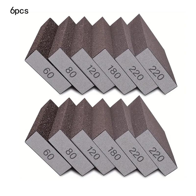 Sanding Sponge 60/80/120/180/220 Grit Coarse Medium Fine Sanding Blocks for Drywall Metal Wood Washable And Reusable Sanding Sponge, Coarse Sponge Sanding Blocks Set