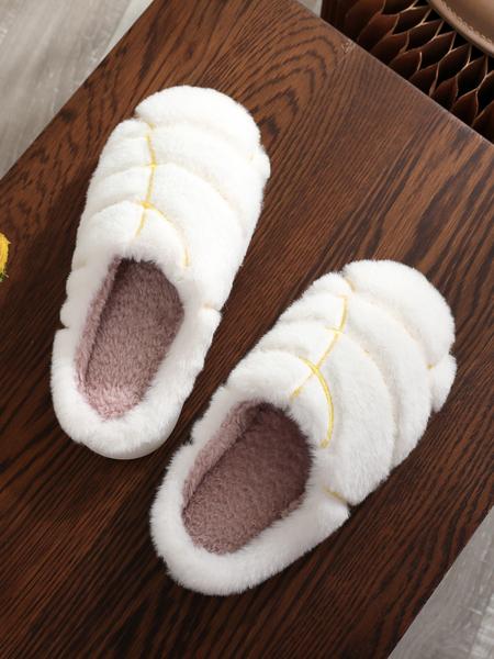 Soft Plush Slippers, Creative Cute Mexican Concha Bread Embroidered Shoes, Unisex Indoor Outdoor Warm Non-Slip Boots, Best Christmas Gift