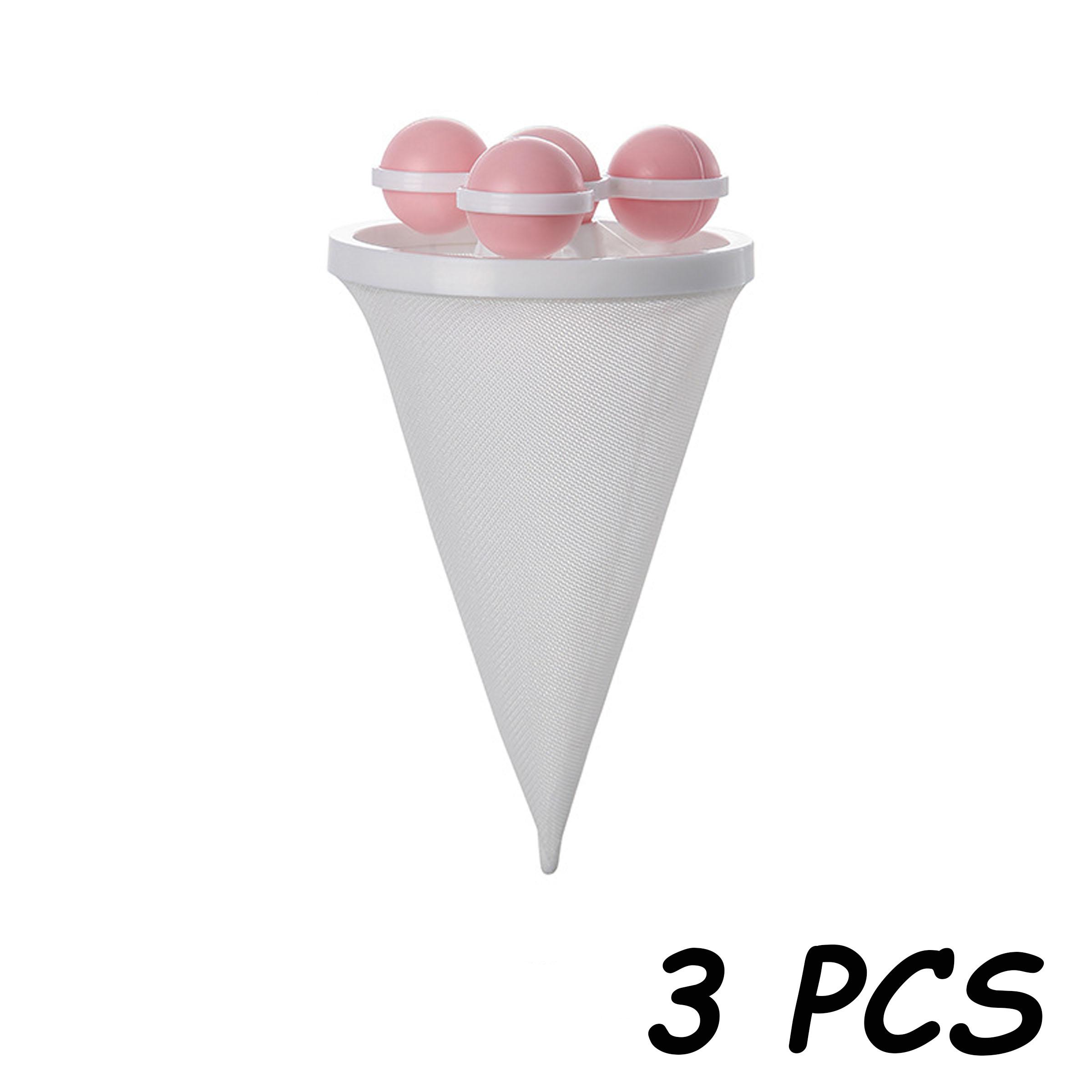 3-Pack Floating Lint Catcher Bags for Washing Machine, Reusable Pet Hair Remover, Home Cleaning Supplies, Laundry Lint Filter Nets