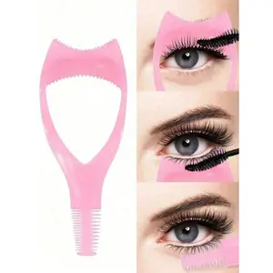 3Pcs Mascara Applicator Set – Reusable Makeup Assistant, Shield & Separator for Beginners. Perfect for Natural Non-Caking Lashes. Great Gift for Girls.