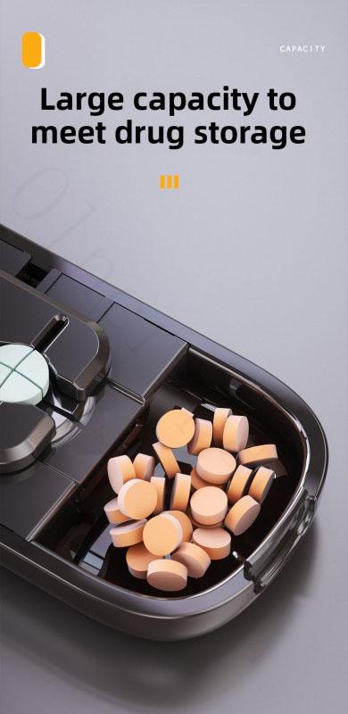 Pill Cutter Splitter - Multi-Pill Cutting Tool featuring Adjustable Parts, Fits Small & Tiny Pills | Clean Splits for Vitamins & Supplements | ABS+PC Material featuring Safe Hidden Cutting Edge & Easy Use