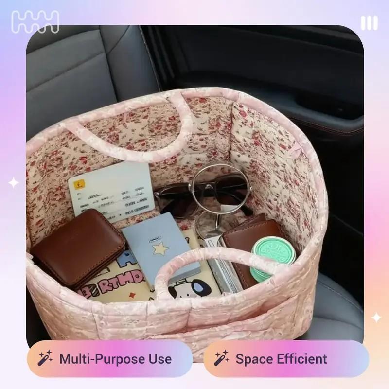 Versatile Car Storage Basket – Durable & Space-Saving Organizer for Car, Home, and On-the-Go | Perfect Valentine's Day Gifts & Basket | Use as Picnic Bag, Mom Bag, Toybox, or for Clothes & Books | Collapsible Handle Reusable Grocery Shopping Bags