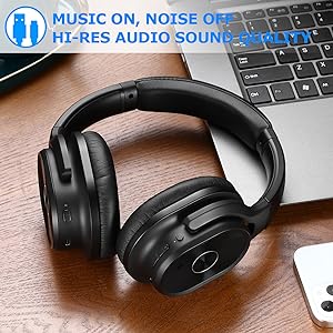 ZIHNIC PN9 Active Noise Canceling Headphones，Wireless Bluetooth Earbuds，Over Ear Foldable Sport Headset，Long Standby Powerful Battery Life Bluetooth 5.4 Waterproof Long Standby Foldable Sport