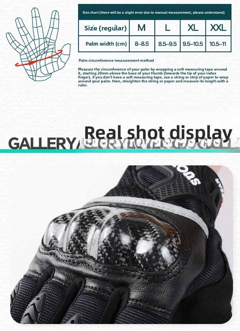 All Season Shock Absorbing Climbing Gloves Carbon Fiber Full Finger Winter Ski Cycling Mountain Bike Wrist Support Outdoor Wear Resistant Anti Slip Breathable Lightweight Flexible Protective Gear Hiking Riding Snow Sports Comfort Durable for Men Women