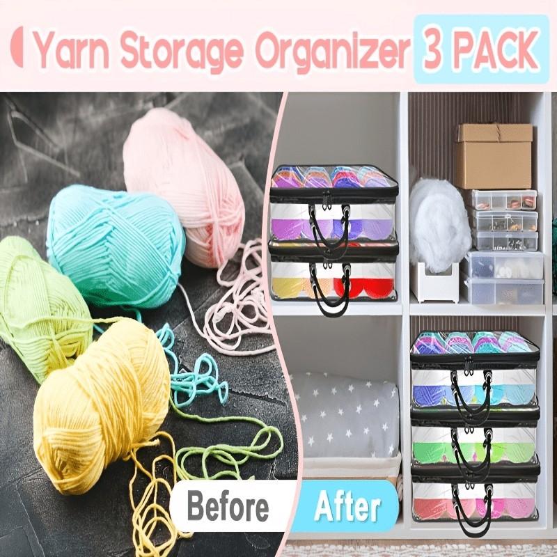 Large Capacity Thick Yarn Storage Bags, Perfect Closet Organizer, PVC Durable, Space-Saving, for Yarn, Toys, Blankets, Seasonal Items, Sewing Supplies