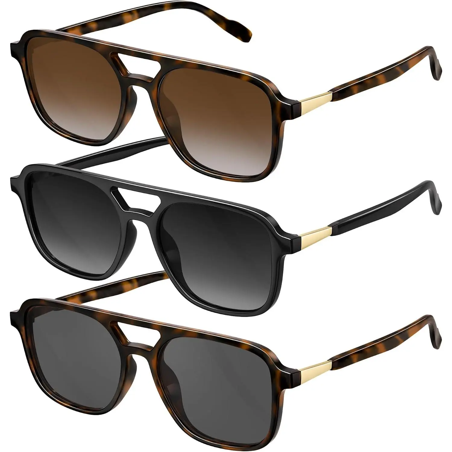 Retro Aviator Sunglasses for Women Men,Trendy Polarized Sun Glasses |   Polit Rectangle Shades UV Protection Vintage Cute Square Thin Slim Frames Daily Wear Outdoor Driving Travel Beach Essentials