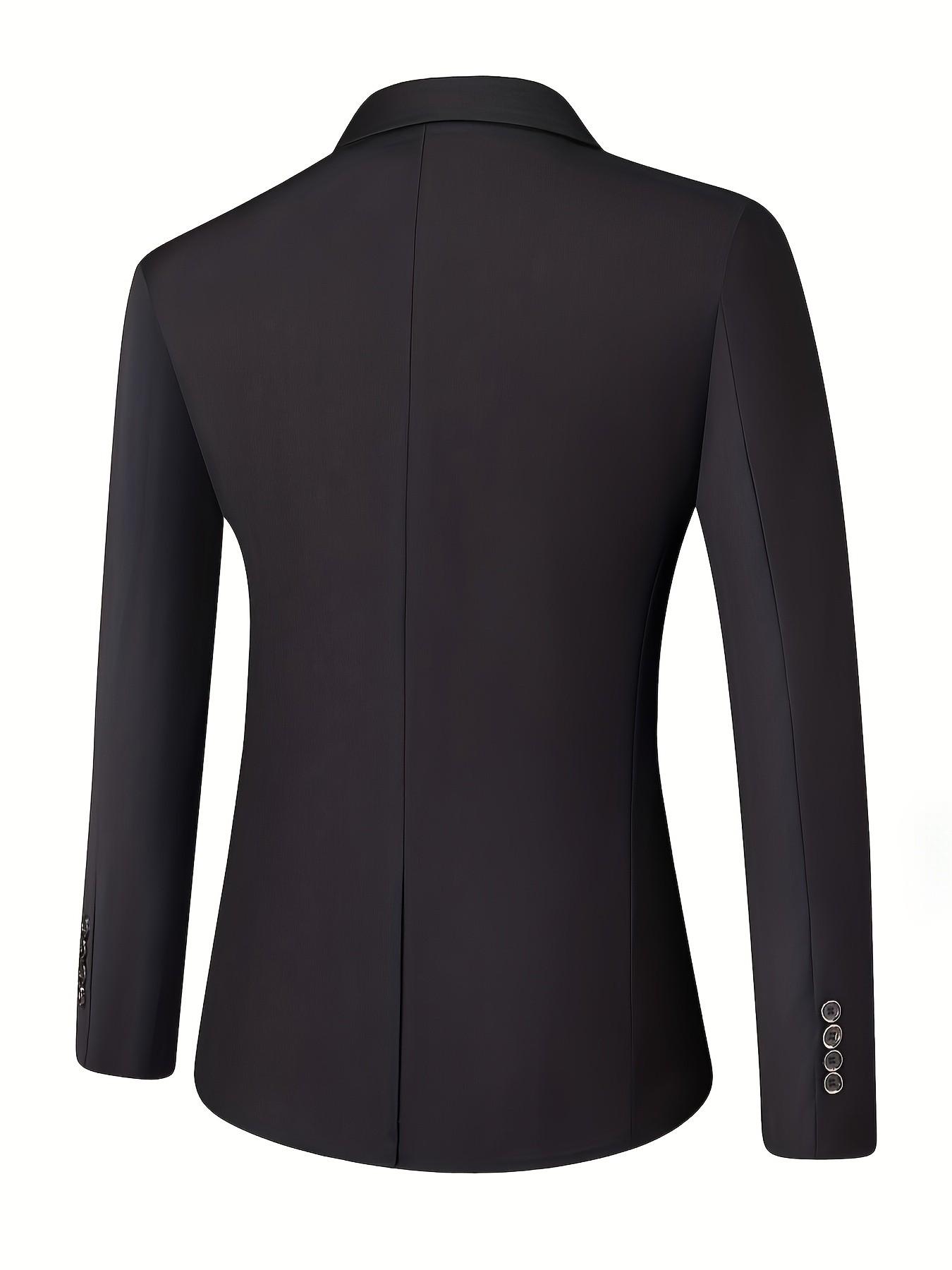 Men's Single Breasted Blazer, Lightweight Formal Outerwear, Elegant Design, Perfect for Business & Casual Occasions, Comfortable Fit
