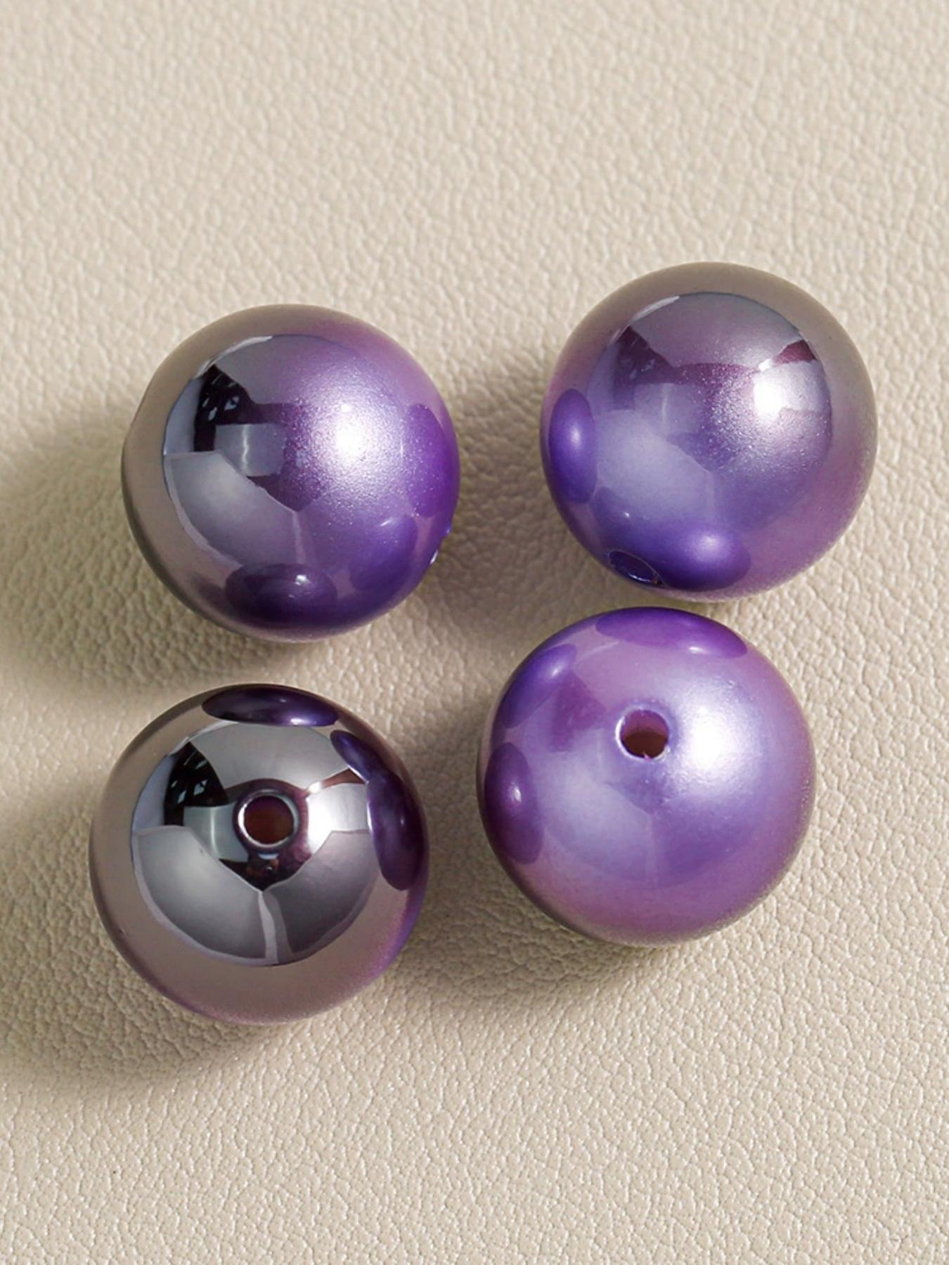 200/30pcs Bead Set for Handmade Jewelry, Mabe Two-Tone Plated Beads, Ombre Solid Color Round Beads, DIY Bracelet Phone Chain Accessories