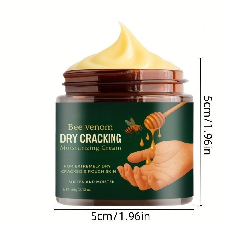 Bee Venom Moisturizing Cream for Dry Cracked Feet and Hands, Deep Hydration Softens Light Skin, Smooth and Soft