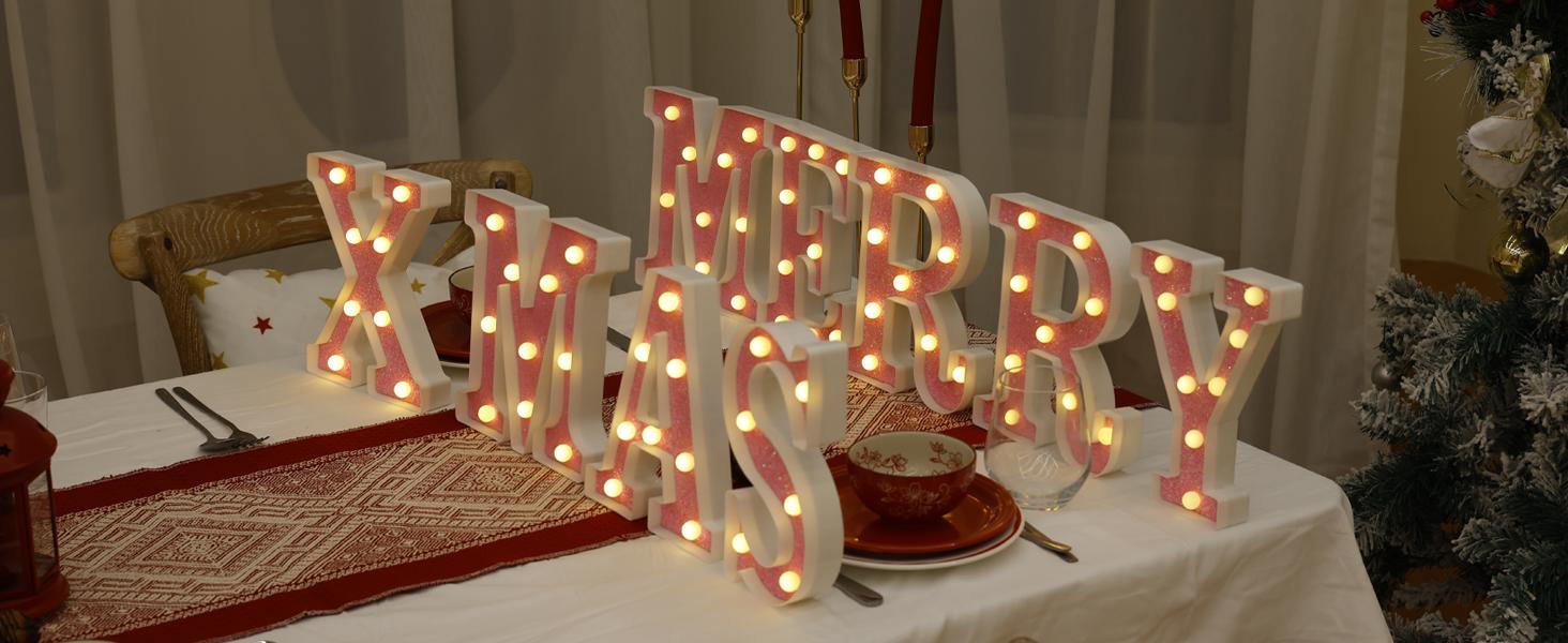 LED Letter Lights Pink Glitter Marquee Letters Light Up Alphabet Letters Sign Battery Powered for Home Party Decoration Night Bar Wedding Birthday Christmas Lamp Girls Gift - Letter A