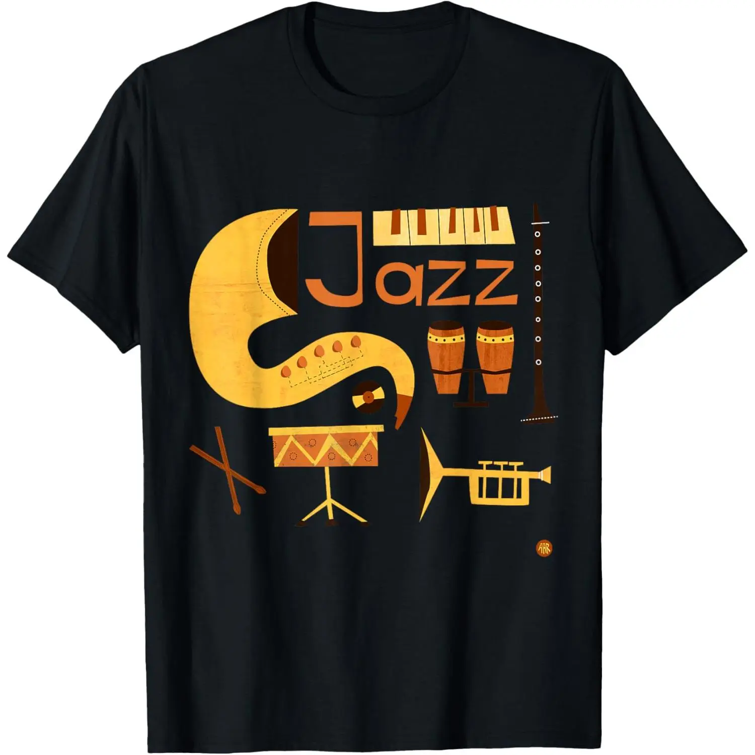 Vintage Jazz Music T-Shirt menswear top tshirt digital print letter graphic humor