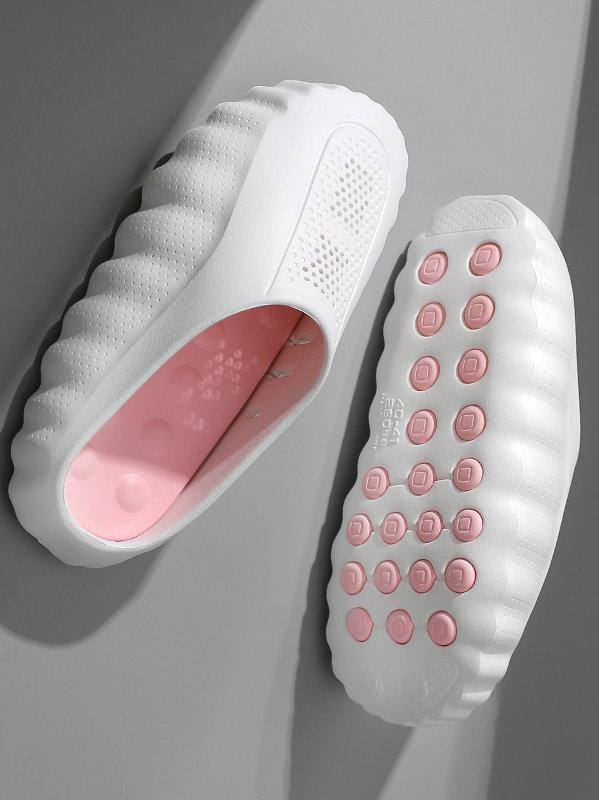 Unisex Sport Massage Slide Sandals for Post-Workout - Foot Massage Nubs, Non-Slip Sports Outsole, Breathable Mesh Upper, Waterproof EVA Material - Perfect for Gym, Post-Workout Relaxation, Poolside & Locker Room - Comfortable Athletic Slippers