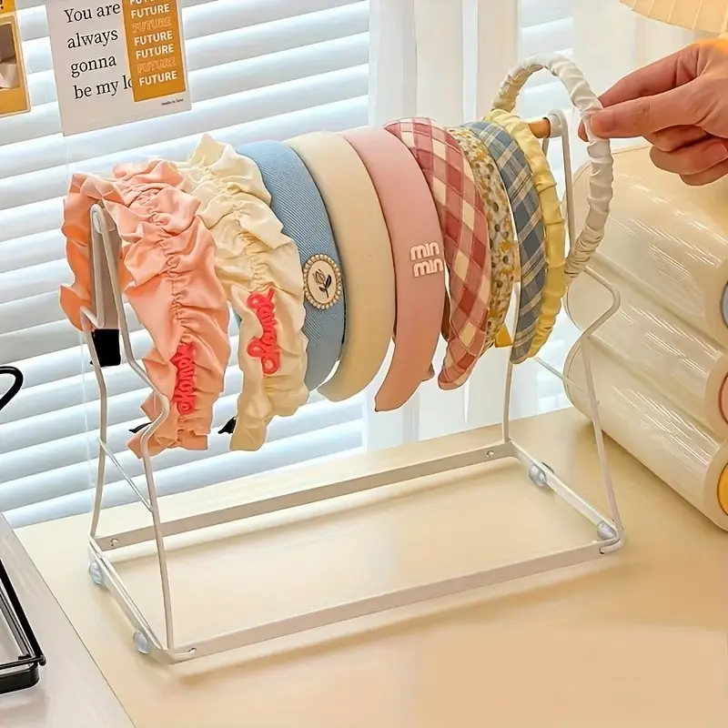Foldable Hair Accessory Organizer Box, Large Capacity Jewelry Storage, Compact Design, Ideal for Bedroom Dorm Makeup Table