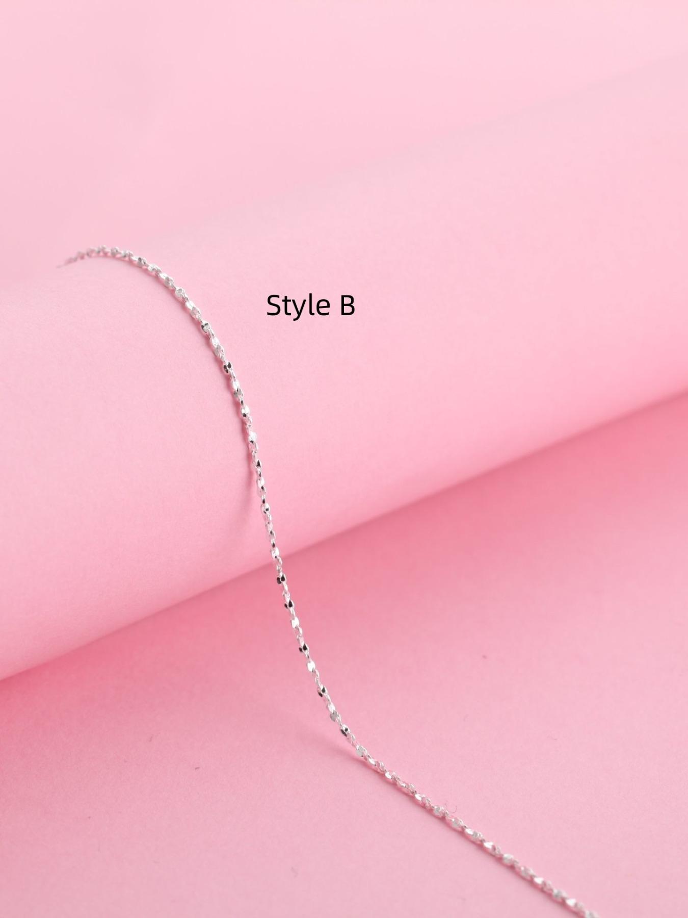 925 Sterling Silver Women's Simple Fashion Chain Necklace, Classic Series Necklace, Fashion Jewelry Accessories for Women As Gift, Minimalist Necklace