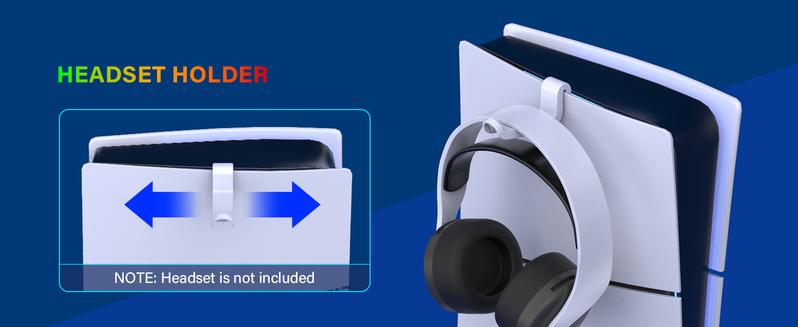 Charging Base Cooling stand for PS5 Slim/Standard, with 3 Level Turbo Cooling Fan ps5 Accessories White