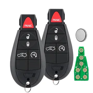 2 For 2008-2013 Jeep Grand Cherokee Dodge Durango Challenger Charger Keyless Entry Remote Key Fob 5 Button