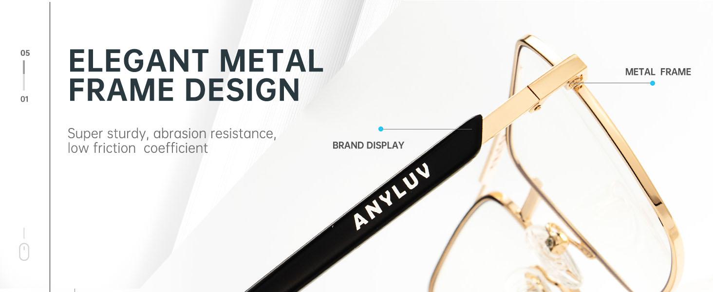 Reading Glasses Men/Women, Anti Eyestrain Blue Light Reader for Women, Metal Cheaters Reading Computer Glasses (AN4528-L) Reading Glasses Men/Women, Anti Eyestrain Blue Light Reader for Women, Metal Cheaters Reading Computer Glasses (AN4528-L)