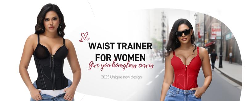 SHAPESHE Waist Shapewear with Bra for Women Corset Tummy Control Workout Vest Going Out Tops