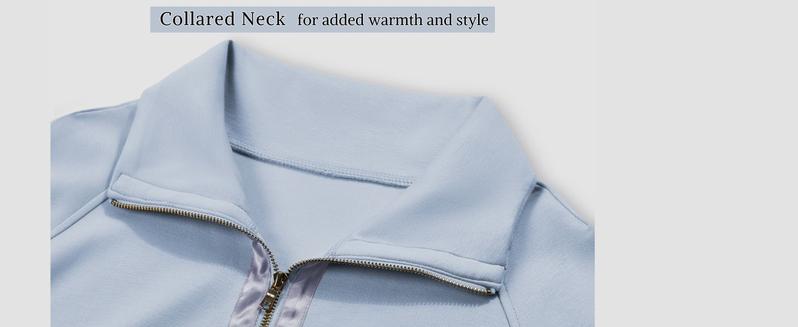 Fisoew Women's Zip up Sweatshirt Collared Neck Long Sleeve Loose Casual Lightweight Jacket with Pockets Fit Breathable puffer jacket winter outfits leather jacket winter trench zip coat Bomber Activewear fur coats for women leather jacket Womenswear