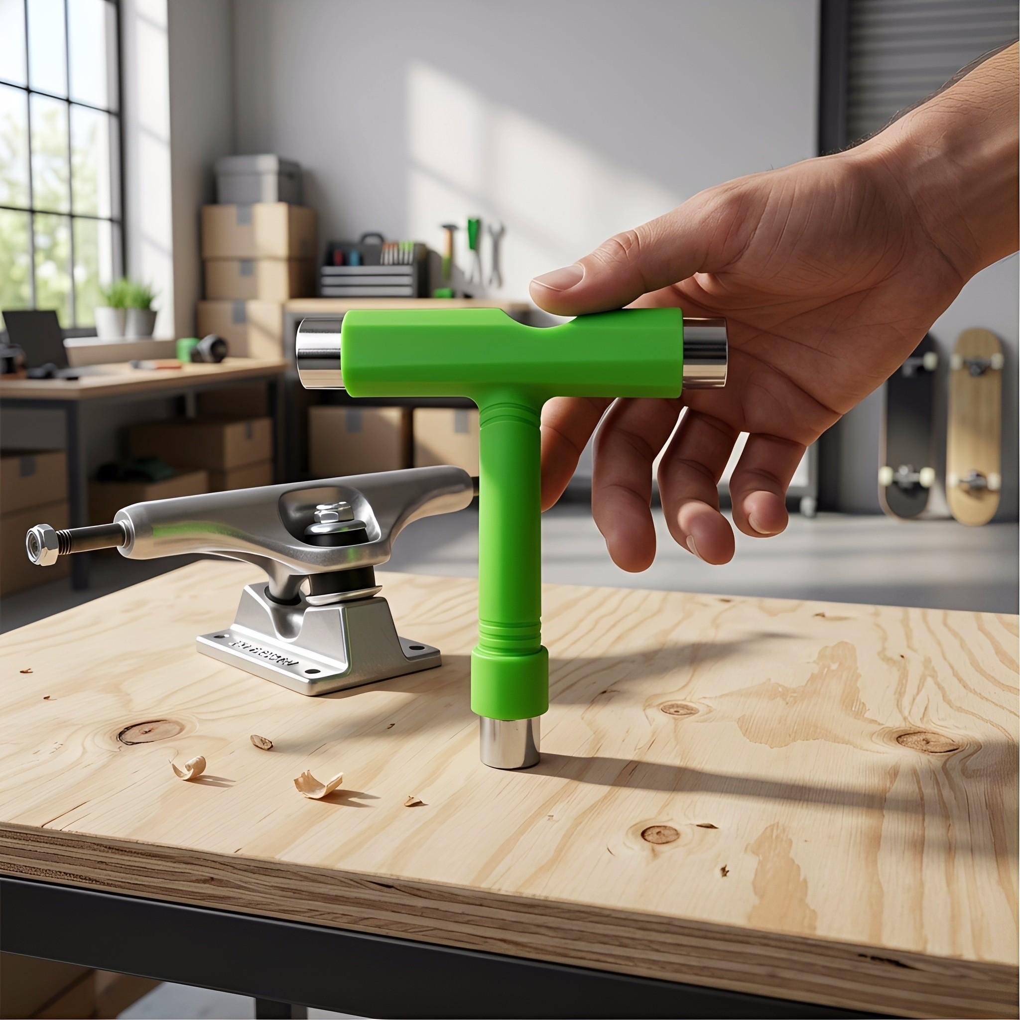 1pc Skateboard Tool Kit, T-Type L-Type Wrench Set, Universal for Longboard Quad Wheels, Bridge Pin Adjustment Installation Repair