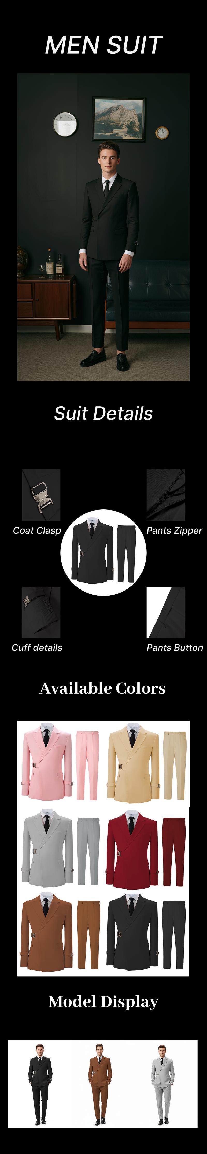 Men's 2-Piece Wedding Suit,Casual Business Retro, Groom Outfits, Party Suits,Formal Occasions,Groom's Wedding Tuxedo,Vintage Suits