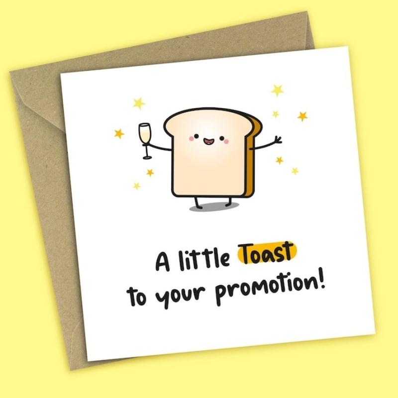 A Little Toast To Your Promotion - Congratulations Card, Well Done Card ...
