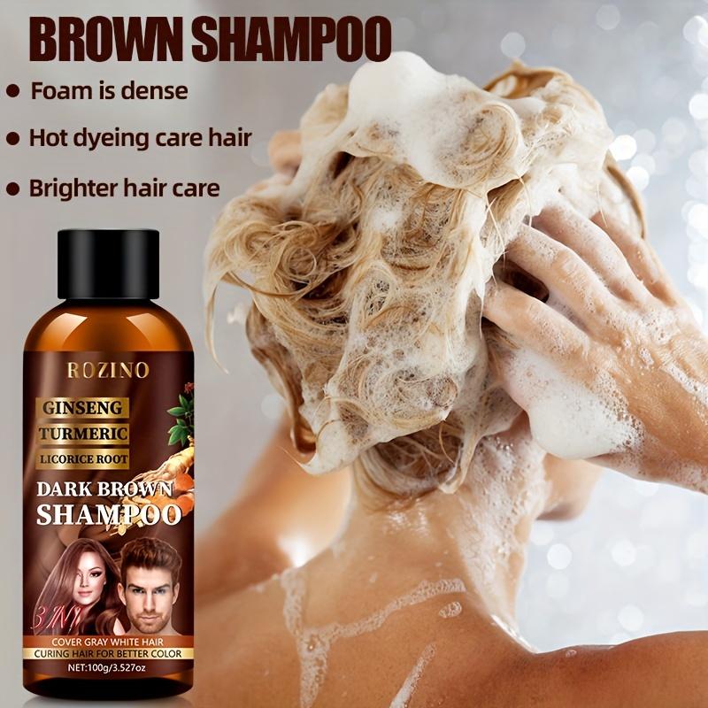 Boosted by Ginseng & Turmeric! Rozino Men’s Shampoo, Cover Gray Hair & Renew