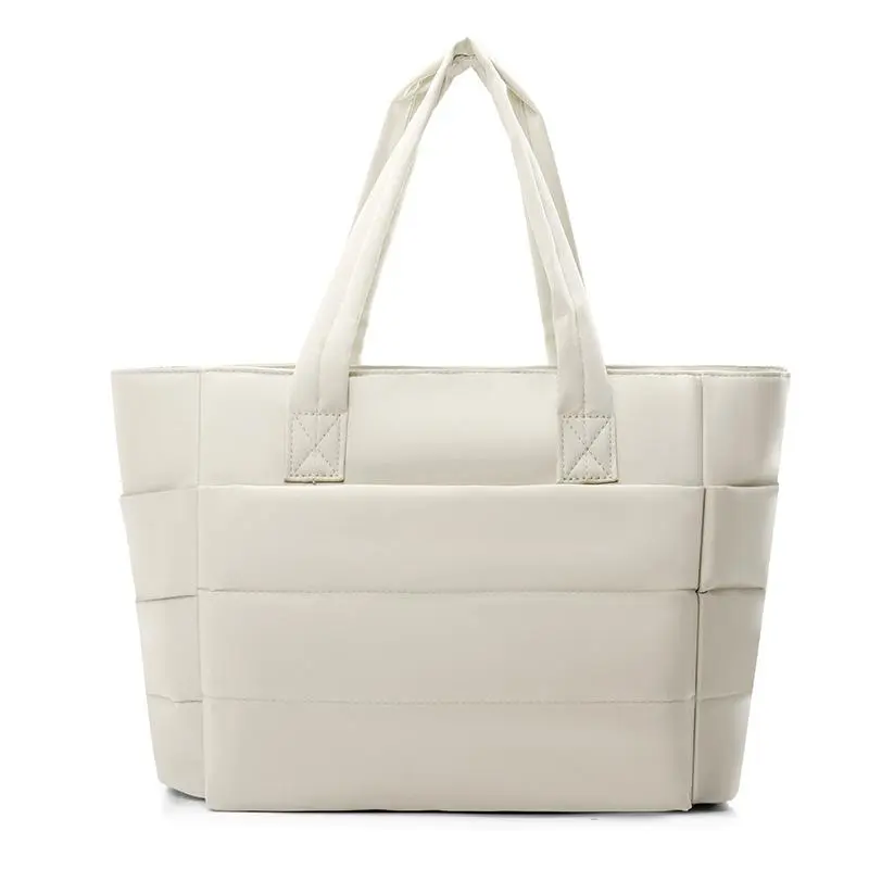 BIGWIG 20L Puff Sleeve Women Puffy Handbag, Quilted Laptop Shoulder , Lightweight and Practical, with Multiple Compartments for Workplace Storage and Zipper Closure, Perfect for Travel, Work, The Beach, The Gym, or Shopping, clinical bag