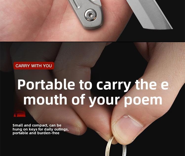 3 camping stainless steel fruit knives high hardness sharp folding knives outdoor multi-function self-defense portable survival knife men's gift