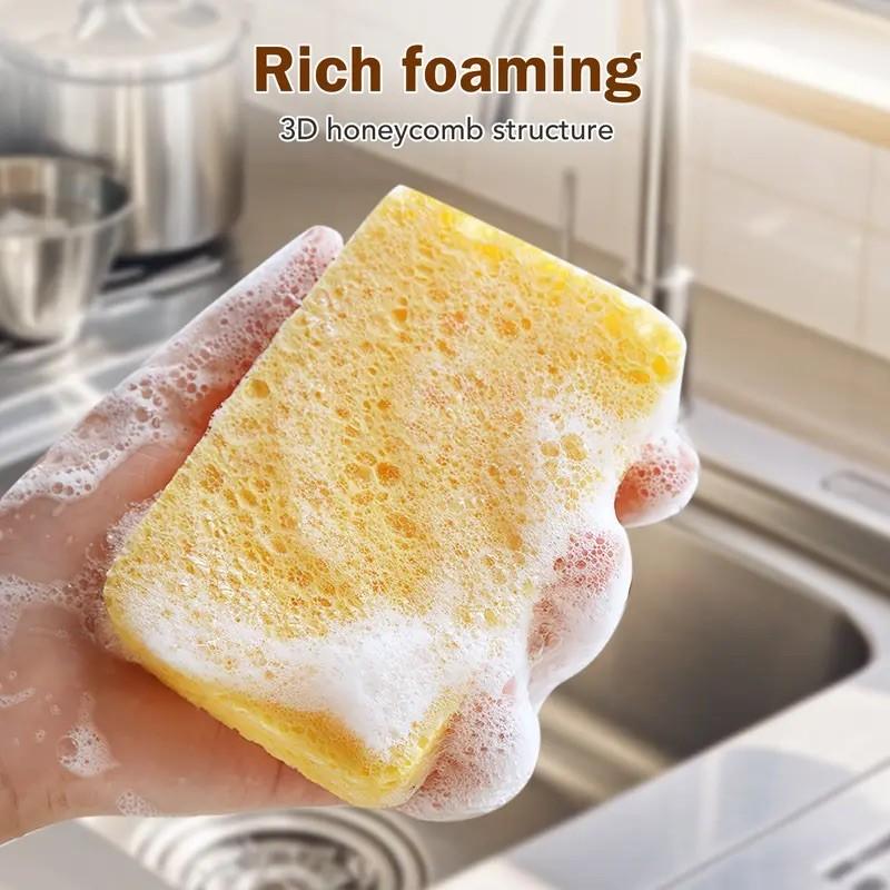 6pcs Dual-Sided Dishwashing Sponge Set, Kitchen Cleaning Tools, Household Scouring Pads, Durable & Efficient Scrubbers